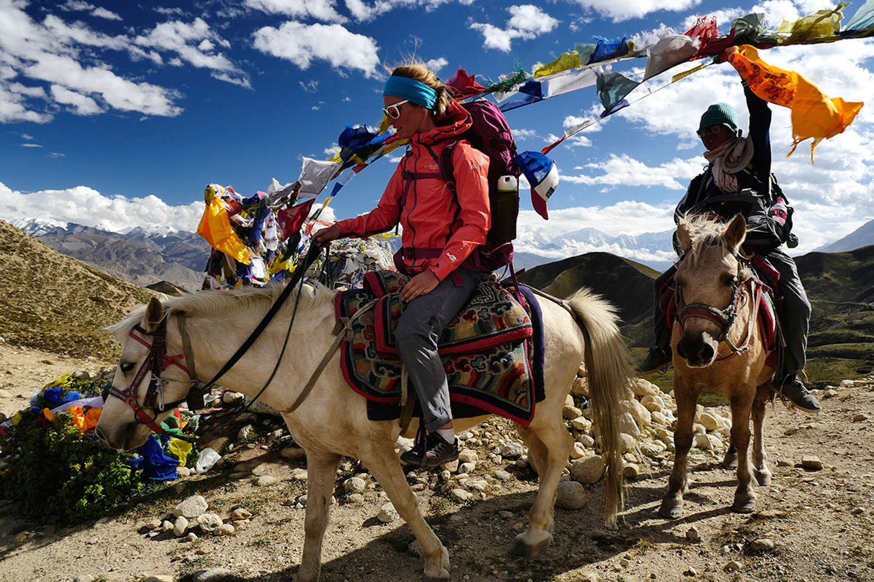 Riders on horseback in Nepal