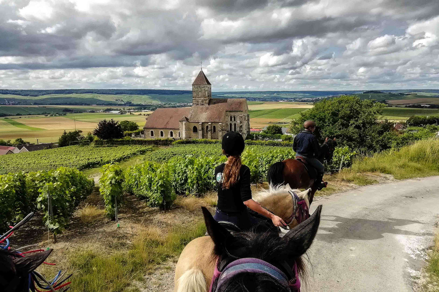 Trail riders in the French region of Alsace