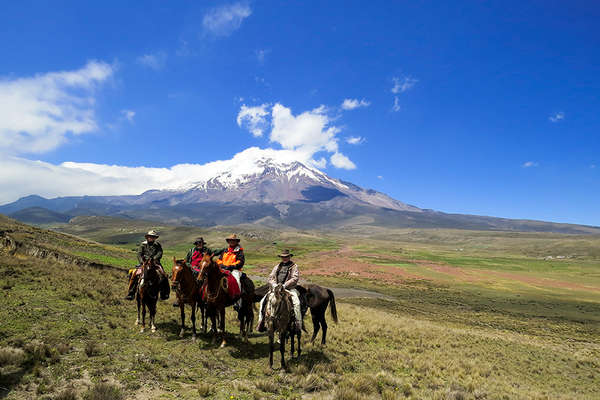 A horseback trail ride through Ecuadors volcanoes