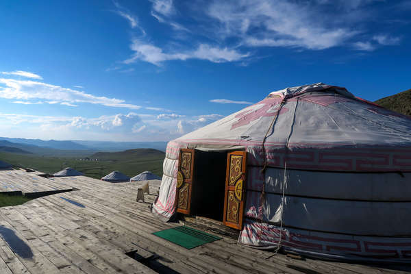 A yurt camp in Mongolia