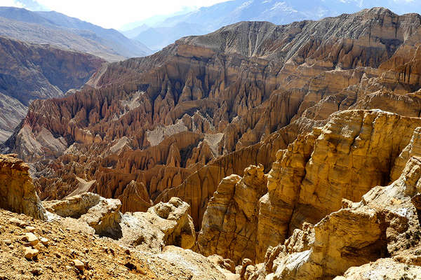 Cliffs in Mustang, Nepal