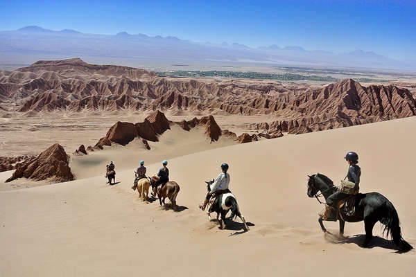 Horse riding in the Atacama Desert Chile