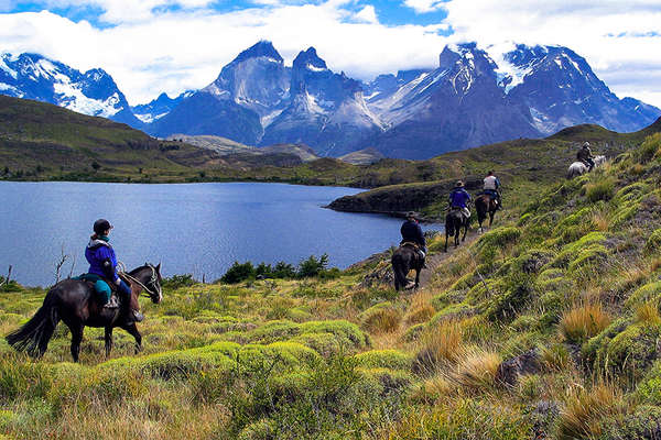 Horse Trail riding in the Torres del Paine 
