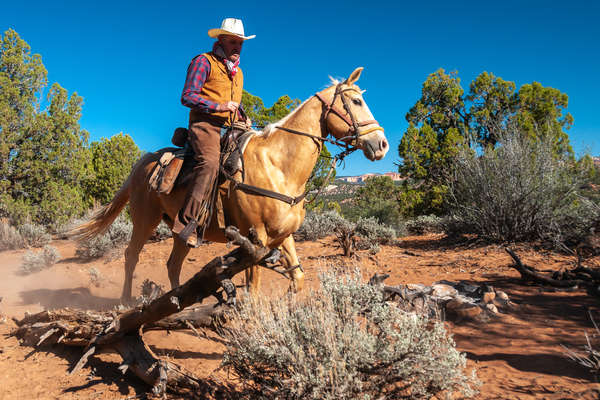 Horseback riding in the Wild West of USA