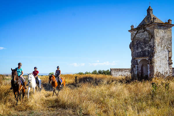 Rider on a trail ride at Epona, Spain