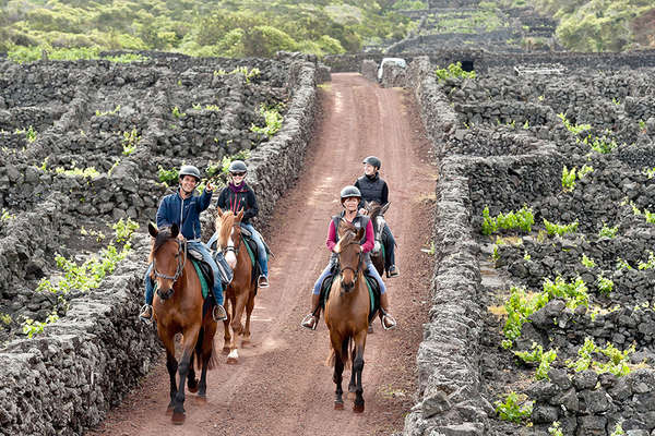 Riding on Pico Island in Azores