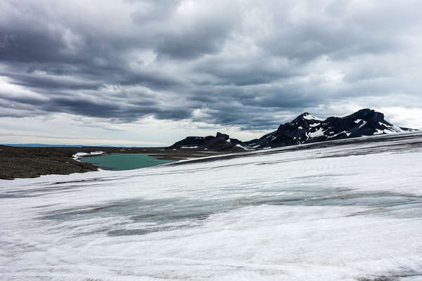 Snowy landscape in Iceland