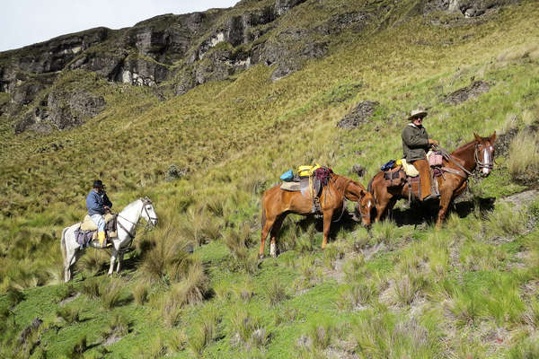 Trail riders in Ecuador