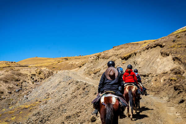 Trail riding in Peru on horseback
