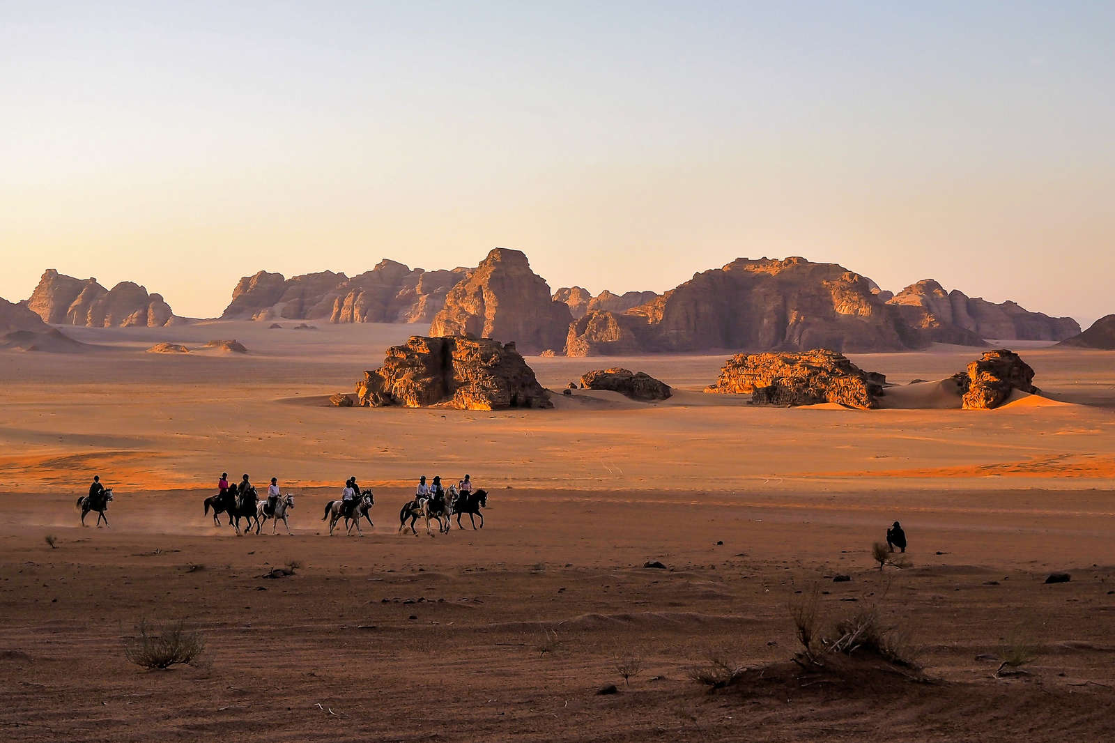Welcome Jordan Horseback trail ride through the Wadi Rum desert in Jordan