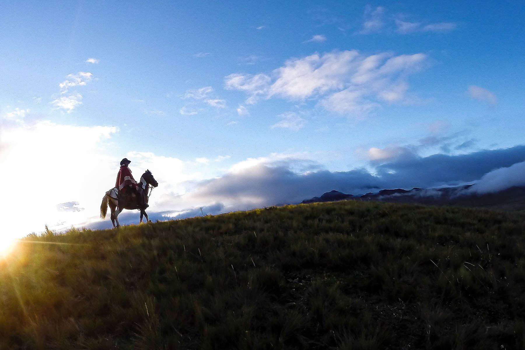 Horse and rider in Ecuador