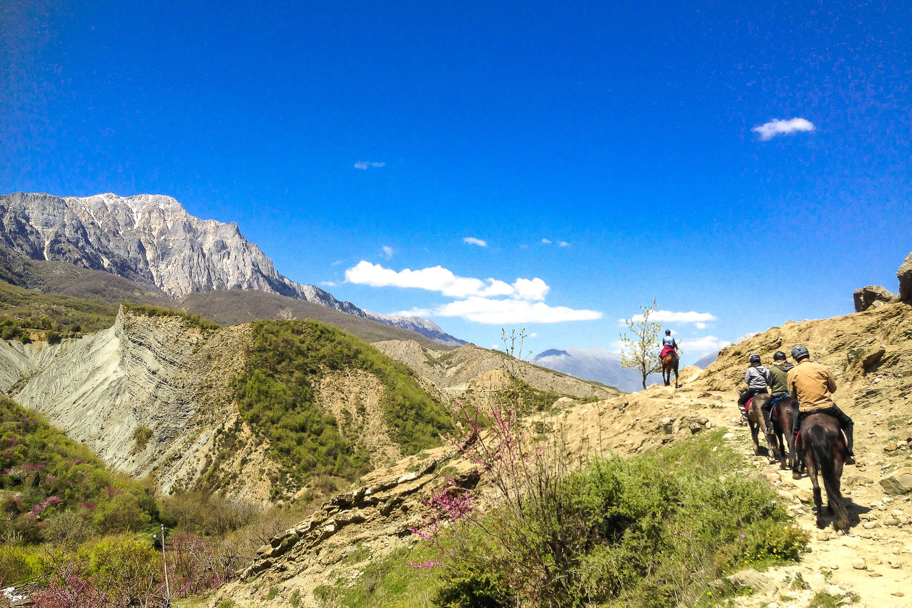 Horseback riding in the mountains of Albania