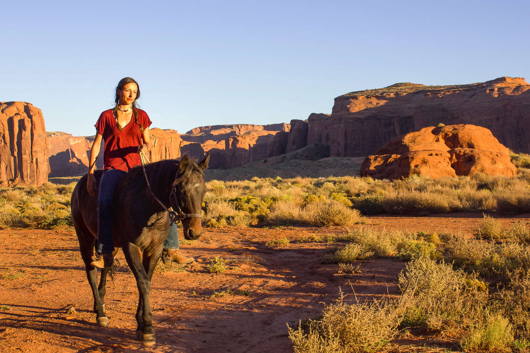 Ride through impressive sandstone parks with stunning vistas Navajo guide in Utah, USA