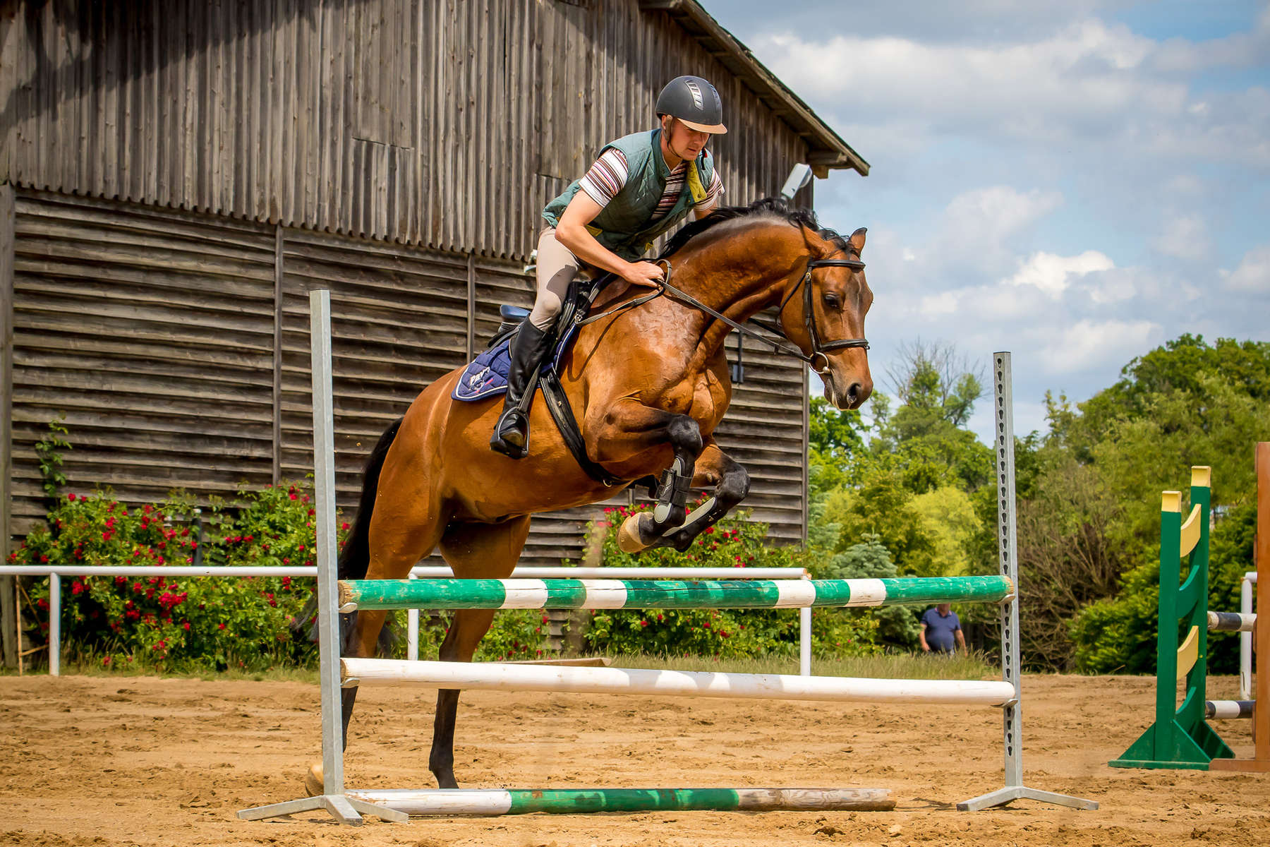 Rider jumping an obstacle during the holiday