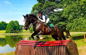 Rider cross-country riding at Castle Leslie
