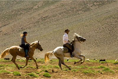 A horseback riding trail between the high and Anti Atlas