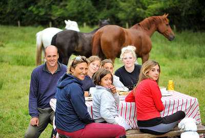 Family enjoying a picnic in Ireland
