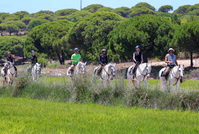 Guests on a horse vacation in Portugal (Alentejo), the Dolphin trail
