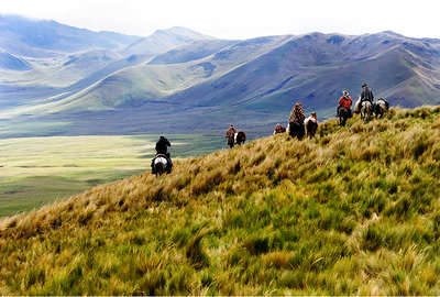 Horseback trail in Ecuador