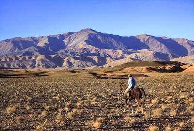 Riding in the valleys of the Atlas mountains in Morocco