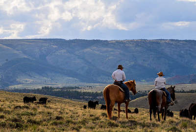 Western cowboys in Montana
