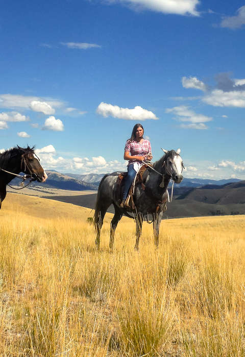 Riders in Montana on a ranch holiday