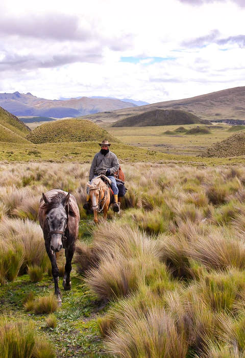 Trail riding in Ecuador