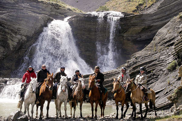 A horseback trail in the Torres del Paine Chil