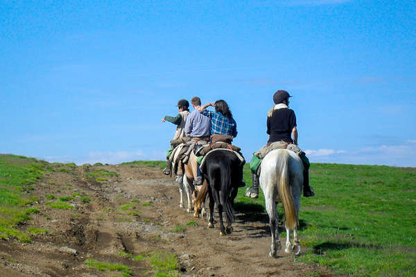 Auvergne region on horseback, France