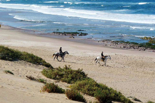 Beach ride in Morocco on a riding holiday