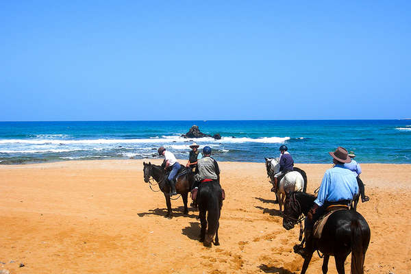 Beach riding in Menorca