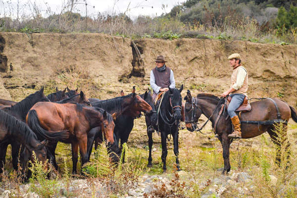 Butteri on horseback in Tuscany, Italy