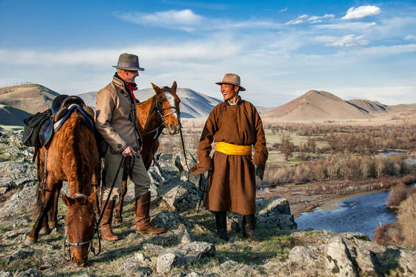 Christophe Leservoisier with a Mongol guide