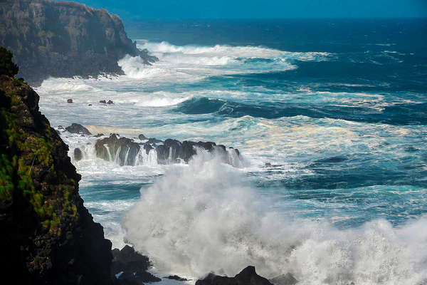 Cliffs and ocean of Faial Island