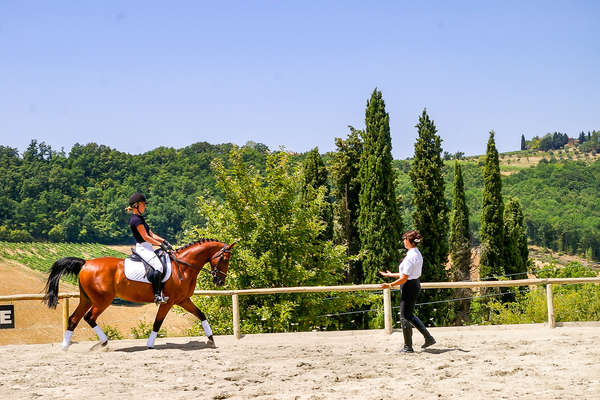 Dressage lesson at il Paretaio