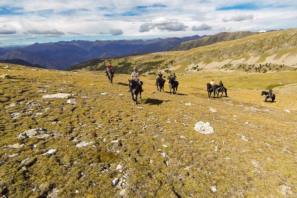 Equestrian pack trip in the Pyrenees