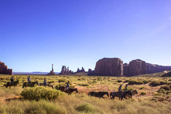 Group of horse riders in Utah