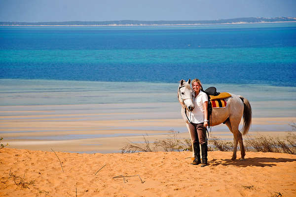 Horse riding in Mozambique