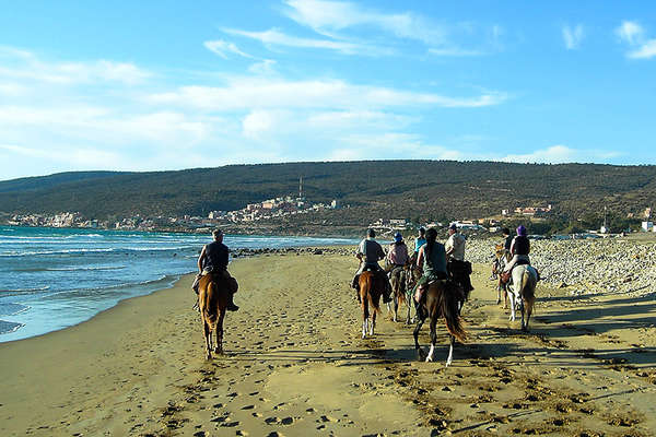 Horse riding on the beaches of Morocco