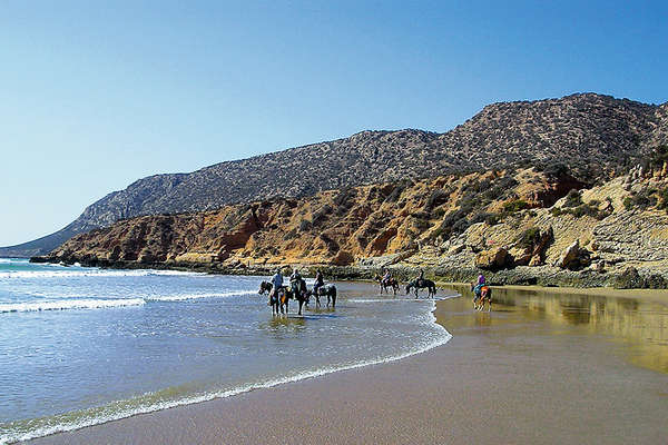 Horse riding on the beaches of Morocco