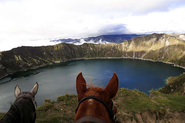 Horse riding trail in the avenue of volcanos 