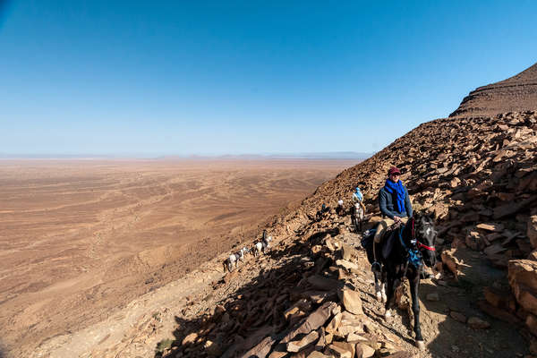Horseback adventure in the Sahara in the Djebel Selman