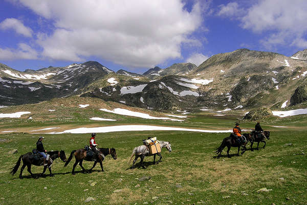 Horseback ride in the french Pyrenees