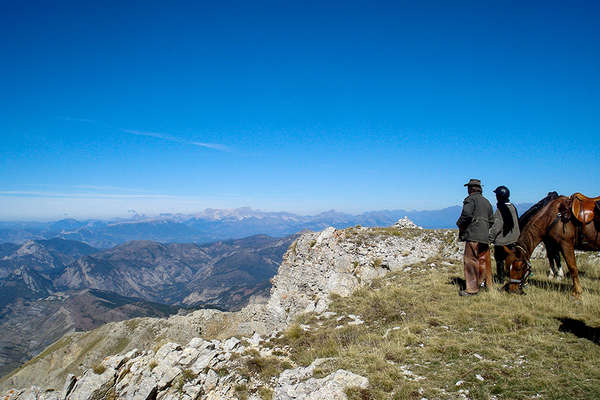 Horseback trail in Haute Provence, South Alps