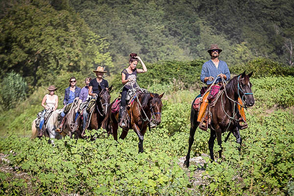 Horseback trail ride in Tuscany