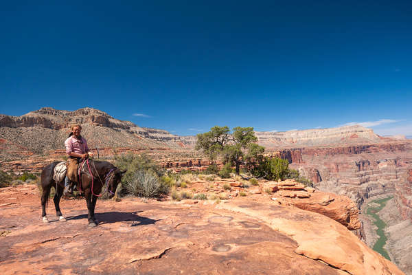 Horseback trail through the Grand Canyon