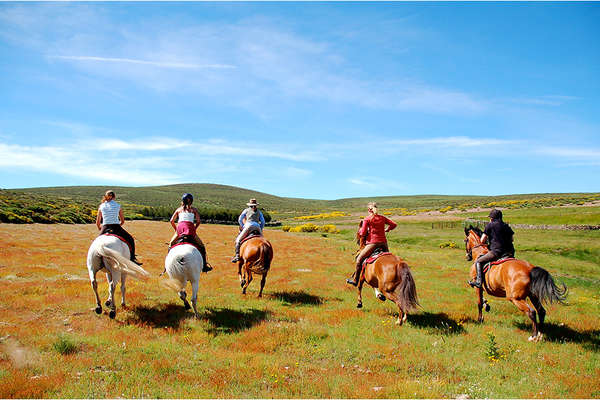 Horseback trails in the Gredos Mountains Spain