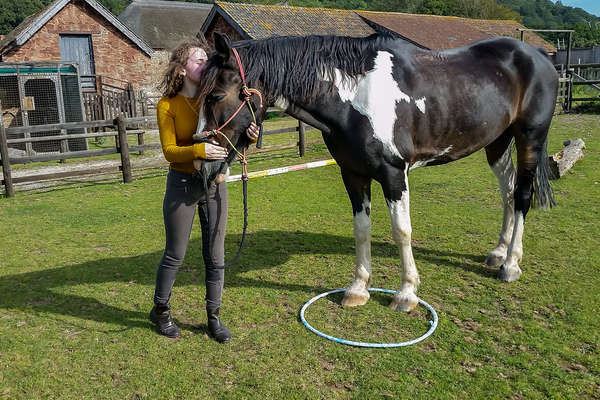 Horsemanship clinic on the Porlock ride, England
