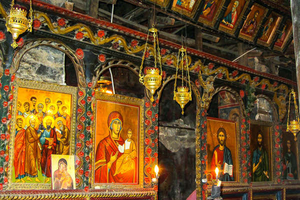 Iconostasis in an Albanian church