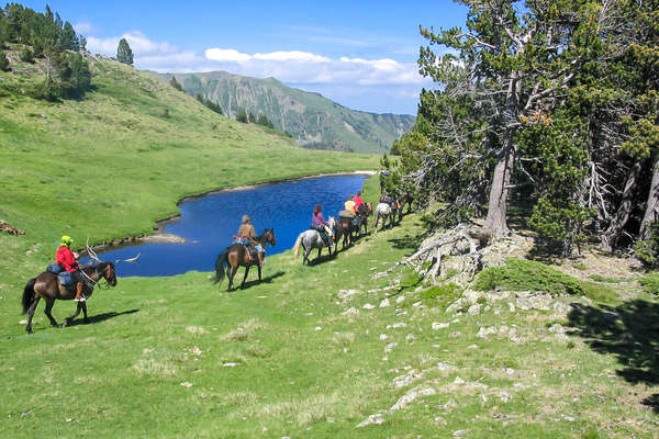 Mountainous scenery of the Pyrenees on a riding holiday